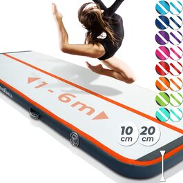 Airtrack VENDOMNIA 300x100x20 см помаранчевий: Надувний мат для гімнастики, акробатики, фітнесу з електричним насосом та сумкою