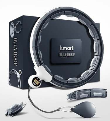 Фітнес-хулахуп з масажними виступами K-Mart, 360 см, сірий