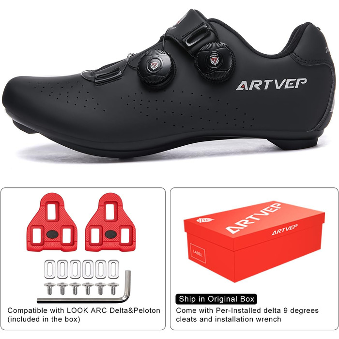 Велотуфлі для їзди на велосипеді: чоловічі та жіночі MTB, сумісні з педалями Look SPD, SPD-SL, Delta Lock, Peloton. Білий колір (45 EU, чорні шипи в комплекті)