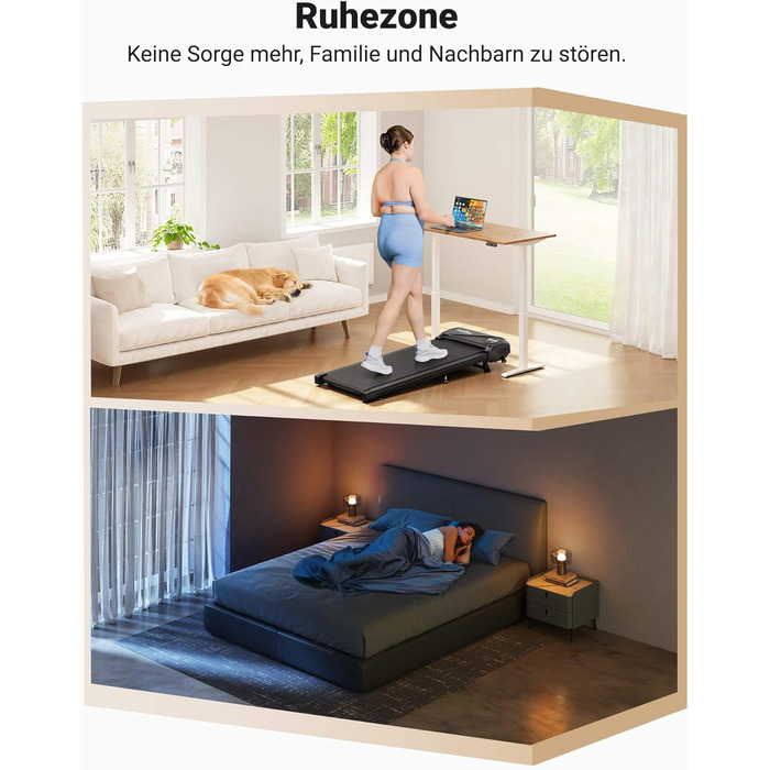 Бігова доріжка під стіл THERUN Walking Pad 2.75HP з пультом та LED-дисплеєм для дому та офісу