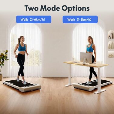 Тренажер для ходьби FlexiSpot Walking Pad 4 в 1 для дому та офісу, тихий біговий килимок з пультом та LED дисплеєм (Basic, White)