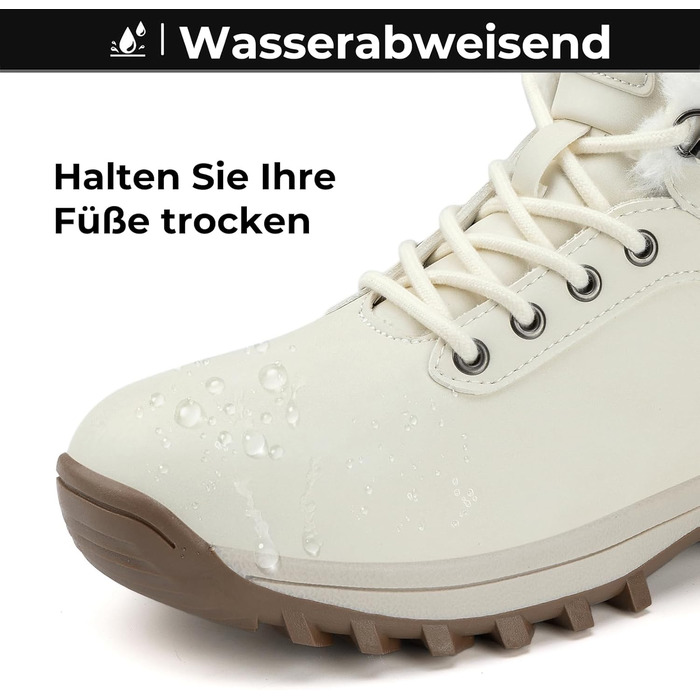 Зимові черевики Mishansha для чоловіків та жінок. Теплі, з підкладкою, зимові чоботи для активного відпочинку. Розміри 36-48 EU (42 EU, Бежевий)