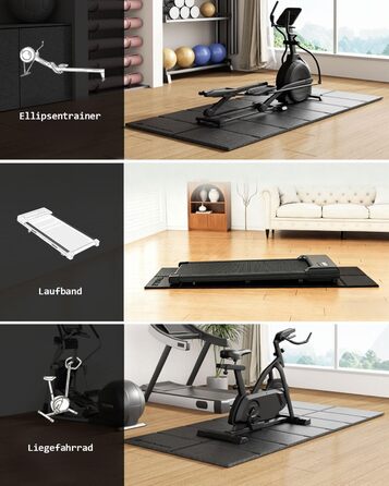 Захисний килимок під бігову доріжку та тренажери, шумопоглинаюча підкладка для підлоги (килим, ламінат), 183 x 81 x 0.6 см