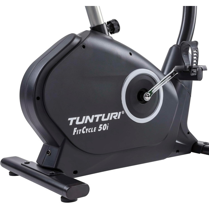 Велотренажер Tunturi FitCycle 50i/70i з LCD-дисплеєм, додатками Zwift і Tunturi Routes, 32 рівня навантаження, сенсором пульсу, для дому, до 150 кг