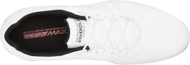 Чоловічі гольф-туфлі Skechers Torque водонепроникні, 44 EU, широка колодка, білий/чорний колір