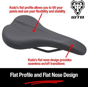 Сідло велосипедне Koda Mountainbike Gravel/Trail/Bikepacking (середнє/широке, 3 рейки) Сталь