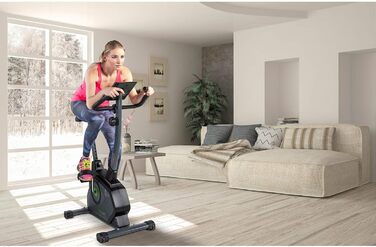 Велотренажер Tunturi Cardio Fit B35 з LCD-дисплеєм та тримачем для планшета, чорний – фітнес велотренажер для дому