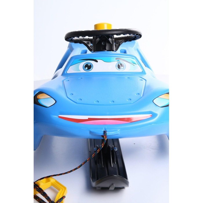 Дитячі санчата Zigi-Zet Control з пластику, з тяговим тросом та керуванням, 2 кольори (блакитний)