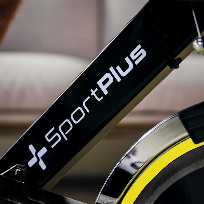 Велотренажер SportPlus Speedbike з тримачем для планшета, сумісний з додатком Speedracer, плавне регулювання навантаження, тримач для пляшки, LCD-дисплей