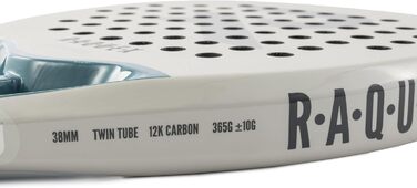 Ракетка для падел Raquex Excel 12K Carbon – для початківців та просунутих гравців, піна ImpactCore Eva 15, біла