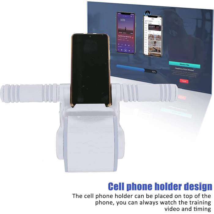 AB Roller TWSOUL: тренажер для пресу з автоматичним відскоком та килимком, для силових тренувань