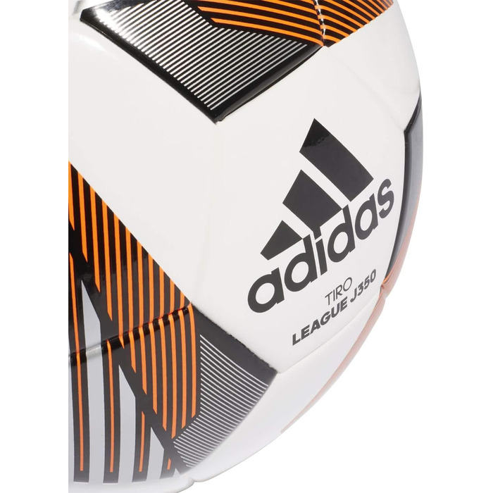 Футбольний м'яч Adidas Tiro LGE Junior 350, розмір 4, білий/чорний/сріблястий/помаранчевий, тренувальний, унісекс