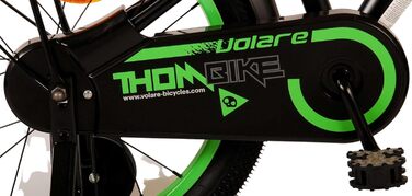 Дитячий велосипед Volare Thombike 18 дюймів для хлопчиків, чорний/зелений