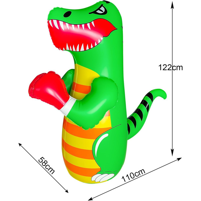 Дитячий боксерський мішок з підставкою, боксерський мішок для кікбоксингу, надувний мішок-манекен, іграшки Cool Fun Toys, динозавр, для хлопчиків, спорт, подарунок, активний відпочинок
