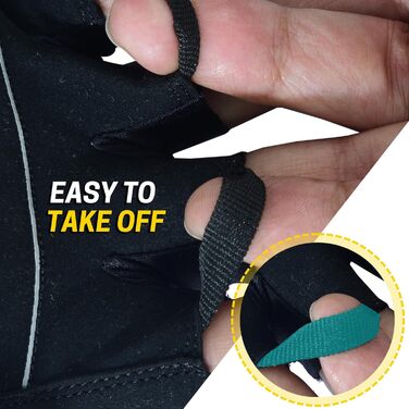 Велосипедні рукавички Habfinger для чоловіків, червоно-помаранчеві, розмір S, неслизьке покриття, підтримка пальців