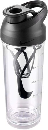 Пляшка для води Nike Hypercharge Shaker 709 мл, прозора/чорна, для дорослих, унісекс