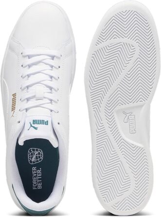 Кросівки PUMA Smash 3.0 L унісекс, білі з малахітовим та золотим кольором, розмір 42 EU