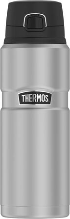 Термос-бутилка Thermos Stainless King 0,7 л з нержавіючої сталі, матова, з кришкою Safe Flow, 15 годин гарячого/24 години холодного, пляшка для води та чаю, придатна для миття в посудомийній машині, BPA-free
