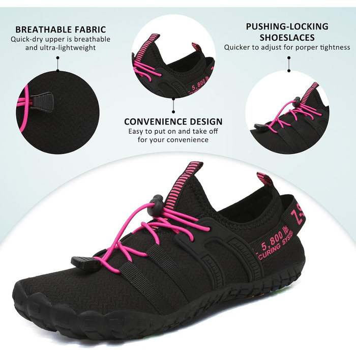 Зітоп Водонепроникні шкарпетки-капеці для жінок та чоловіків. Шкарпетки-капеці для плавання, серфінгу, йоги. Швидка сушка, легкі, унісекс. Розміри 36-46 EU. Кольори: білий, сірий, чорний, рожевий.