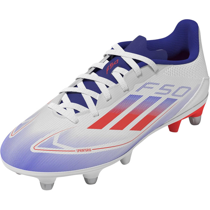 Кросівки футбольні Adidas F50 Pro FG Cloud White/Coral Red/Lucid Blue, 28 EU