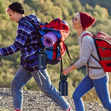 Fjbottle спортивна термобутилка з нержавіючої сталі 1900 мл з магнітною кришкою, без BPA, герметична, для газованої води, спортзалу, школи та фітнесу