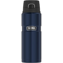 Термос Thermos Stainless King 0,7 л, нержавіюча сталь, синій, герметичний, зручна кришка, зберігає тепло 15 годин/холод 24 години, безпечний, BPA-free
