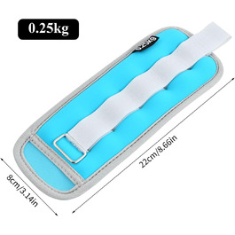 Ваги для зап'ястя та щиколотки, 0,25/0,5 кг, комплект, фітнес, біг, йога, танці (фіолетовий, 2x0,25 кг)