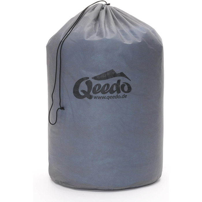Сплячий мішок Qeedo Fluffy 0 Daunen - 4 сезони, температура комфорту 0°C, RDS-сертифікований, для кемпінгу, трекінгу, туризму (Турквіс, M)