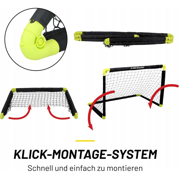 Переносні складані футбольні ворота Dunlop, 90x61x59 см