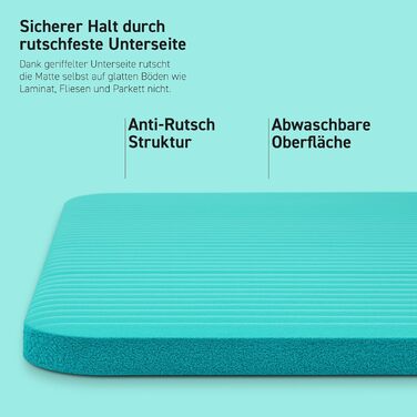 MSPORTS Килимок для гімнастики Преміум з ременем для перенесення + постер з вправами + Workout App | Екологічний, для фітнесу та йоги