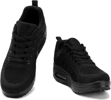 Жіночі бігові кросівки AHICO - легкі, дихаючі, для бігу та активного відпочинку, сітка, чорний колір, 38 EU