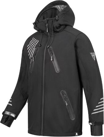 Чоловіча вітрівка Rock Creek Outdoor H-140, водонепроникна куртка для активного відпочинку (4XL, чорно-червона)