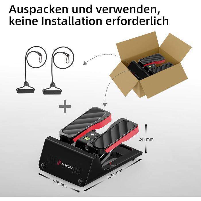 Міні степер ST3 з тросами та дисплеєм – домашній тренажер, тихі гідравлічні циліндри, фітнес-обладнання до 100 кг