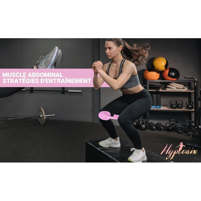 Гімнастичний тренажер Hyptonix для стегон та сідниць з еластичними гумками та сумкою – фітнес аксесуар для жінок, після пологів та реабілітації промежини, фіолетовий