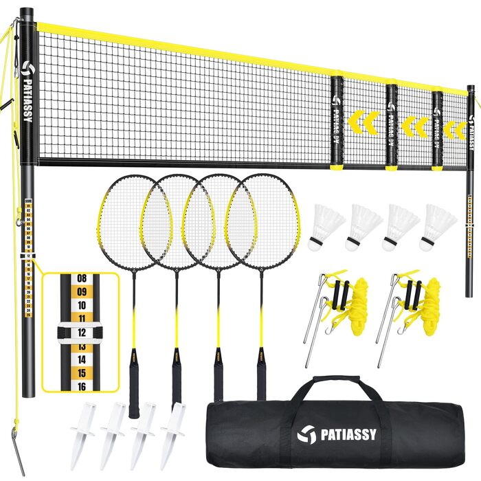 Мережа для бадмінтону професійна, нейлон, для вулиці та залу