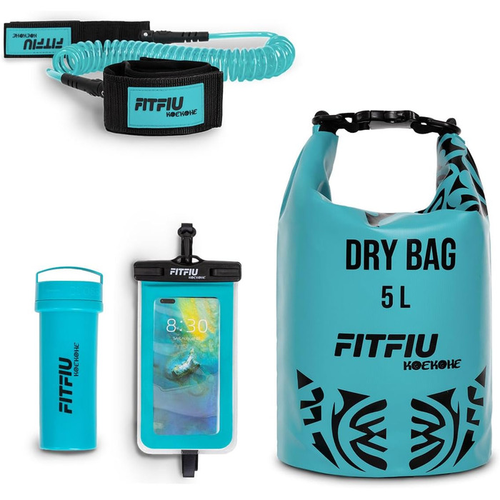 Надувна SUP-дошка Fitfiu Fitness KOEKOHE 320x81x15 см, маорі, комплект: весло, насос, 3 плавці, аксесуари