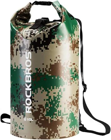 Водонепроникний мішок ROCKBROS Dry Bag для водного спорту, пляжу, плавання, каякінгу, рафтингу, вітрильного спорту (20 л, камуфляж)