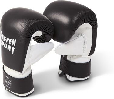 Боксерські рукавички Paffen Sport PRO для занять на мішку (чорно-білі, M/L)