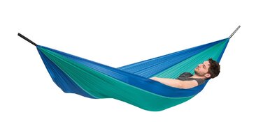 Гамак Amazonas Ultra-Light Adventure Coyote Kingsize 275x140 см, зелений (Ice-blue) - надлегкий, до 150 кг