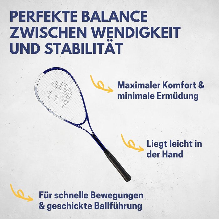 Сквош ракетка Best Sporting XT-Line I з чохлом, алюміній, ергономічна ручка, 59 см