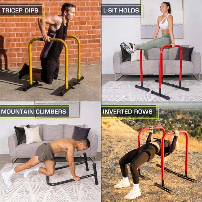 Стійка для віджимань ProsourceFit Dip Stand, міцна універсальна станція з безпековим з'єднувачем для трицепсів, підтягувань, віджимань та L-сітів, чорна
