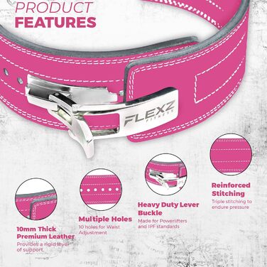 Пояс для важкої атлетики Flexz Fitness 10 мм зі швидкою застібкою для пауерліфтингу та кросфіту