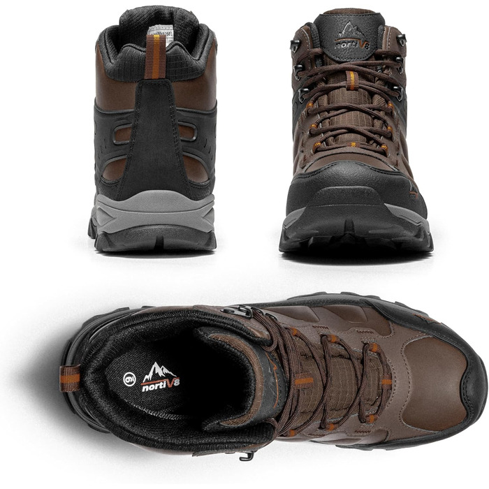Чоловічі трекінгові черевики NORTIV 48 EU, водонепроникні, для хайкінгу та альпінізму, темно-коричневі