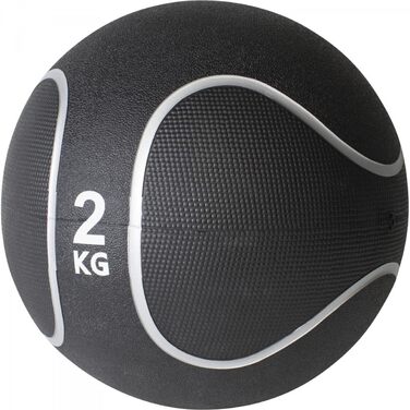 Медичний м'яч GORILLA SPORTS 2 кг, гумовий, неслизький, Ø 23/29 см, для фітнесу, тренувань, Slam Ball, Gewichtsball