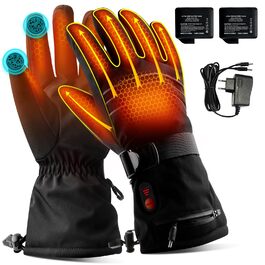 Електричні гріючі рукавиці для чоловіків та жінок, 7.4V 3200mAh, XL, Чорний