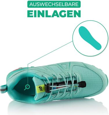 Трекінгові черевики для жінок та чоловіків, дихаючі, для трекінгу та трейлраннінгу, 37 EU, блакитні