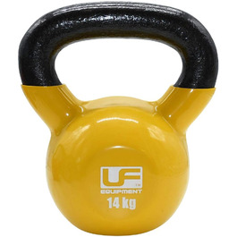 Гиря ND Sports UFE 14 кг з вініловим покриттям, жовта