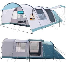 Намет Skandika Hafslo Sleeper Protect для кемпінгу 4/5/6 осіб, водонепроникний, з інтегрованим дном (5000 мм), з тамбуром, чорна спальня | Сімейний намет XL