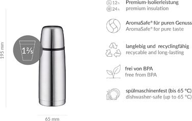 Термос Alfi isoTherm Perfect 0,35 л з нержавіючої сталі, герметичний, для напоїв
