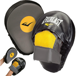 Лапи для боксу Everlast Evergel Mantis, унісекс, захист рук, сірі/жовті, універсальний розмір